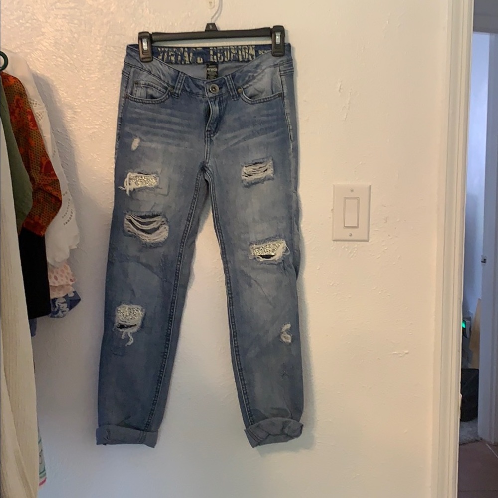 Distressed jeans